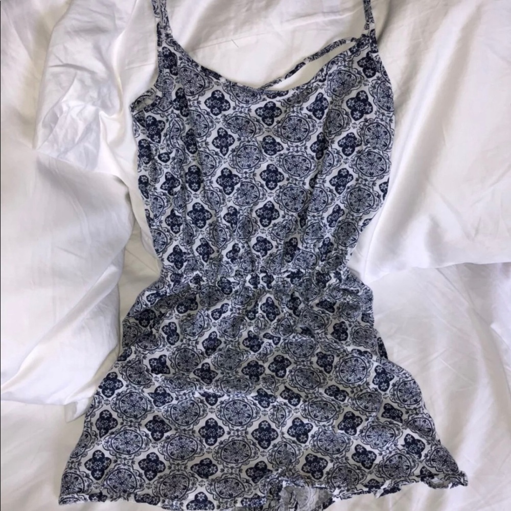 Paisley blue romper